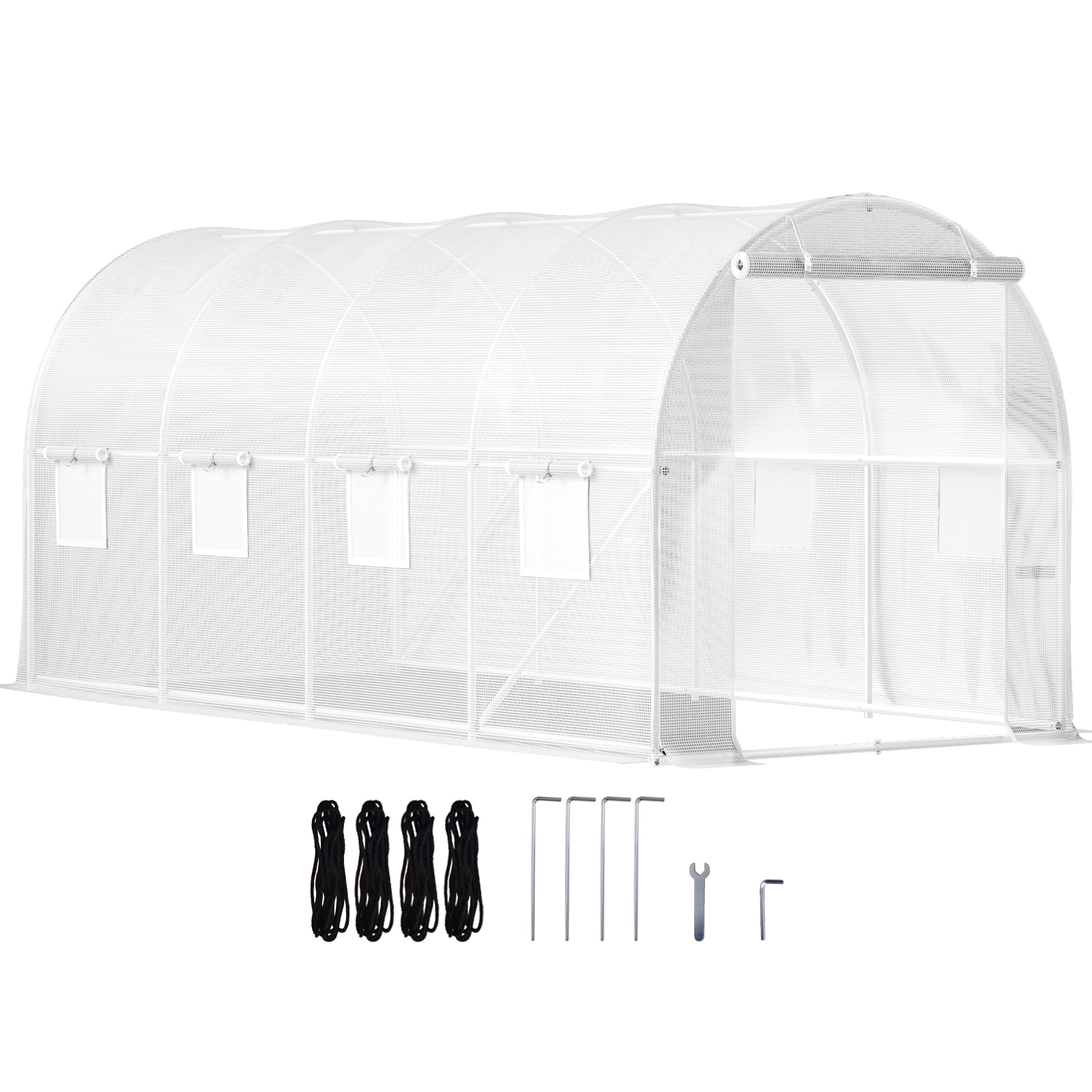 Walk-in Greenhouse Tunnel With Galvanized Steel Frame And Windows_voghion.com